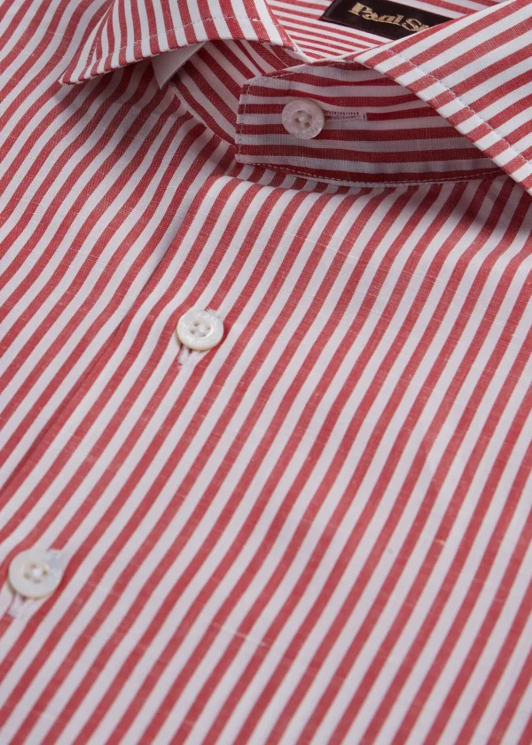 Bengal Stripe Cotton & Linen Sport Shirt