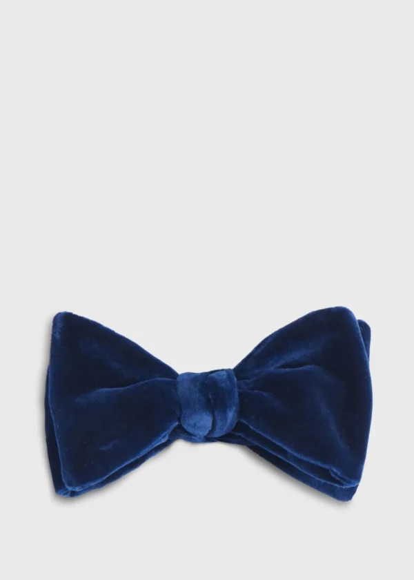 Blunt Edge Cotton Velvet Bow
