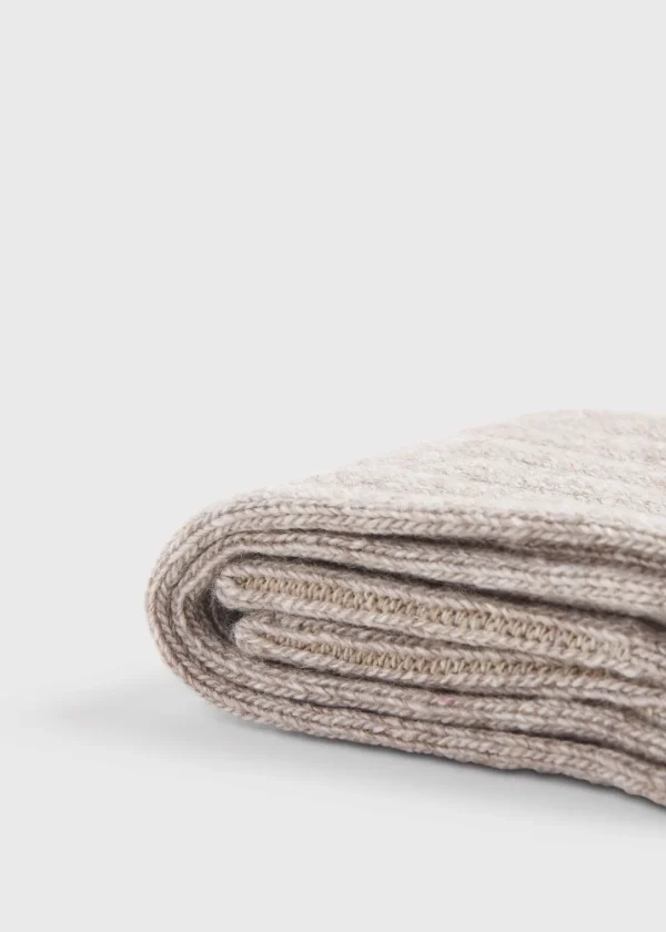 Cashmere Blend Ribbed Sock