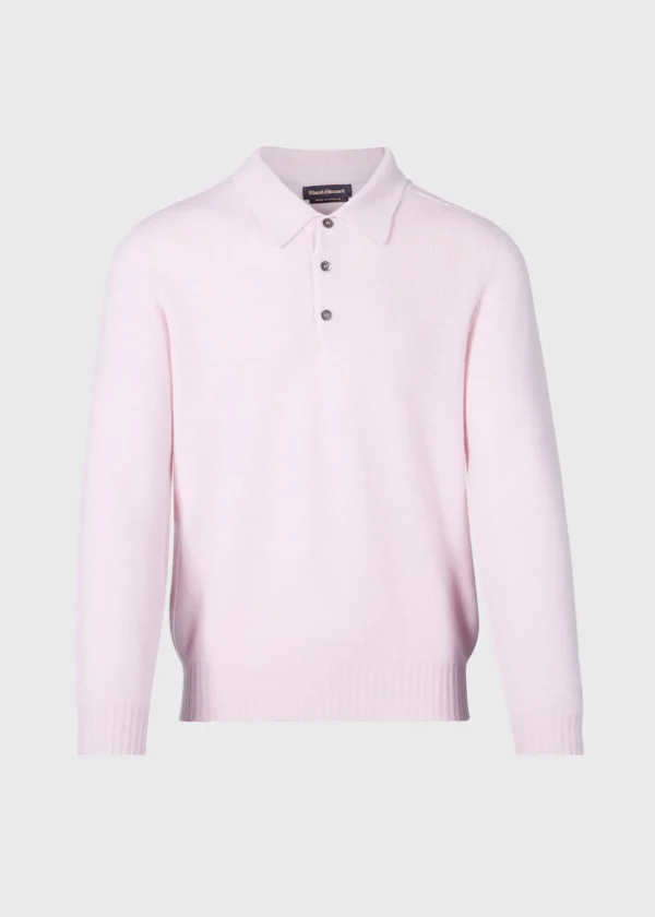 Cashmere Long Sleeve Polo