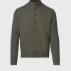Cashmere Quilted Button Front Cardigan