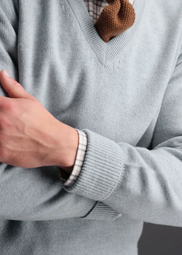 Classic Cashmere Double Ply V-Neck Sweater