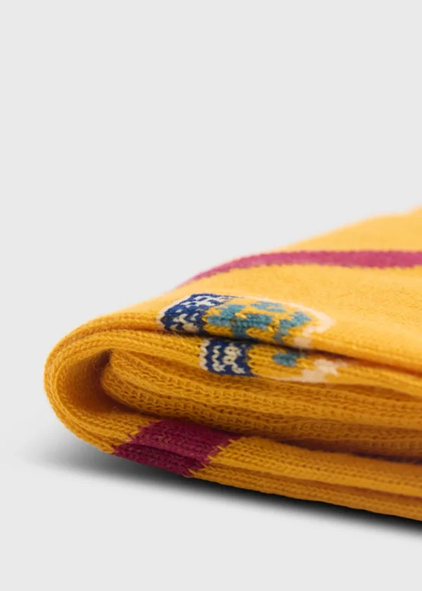 Cotton Crest Motif Sock