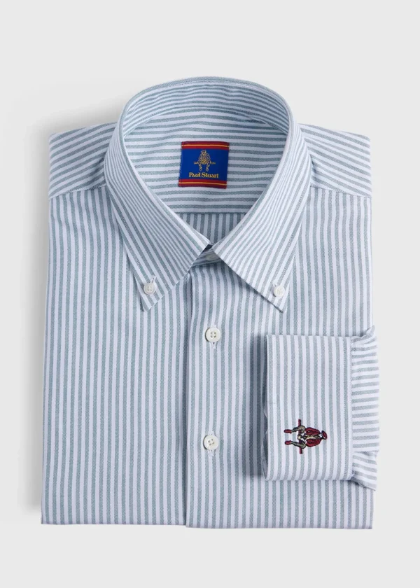 Cotton Oxford Stripe Sport Shirt