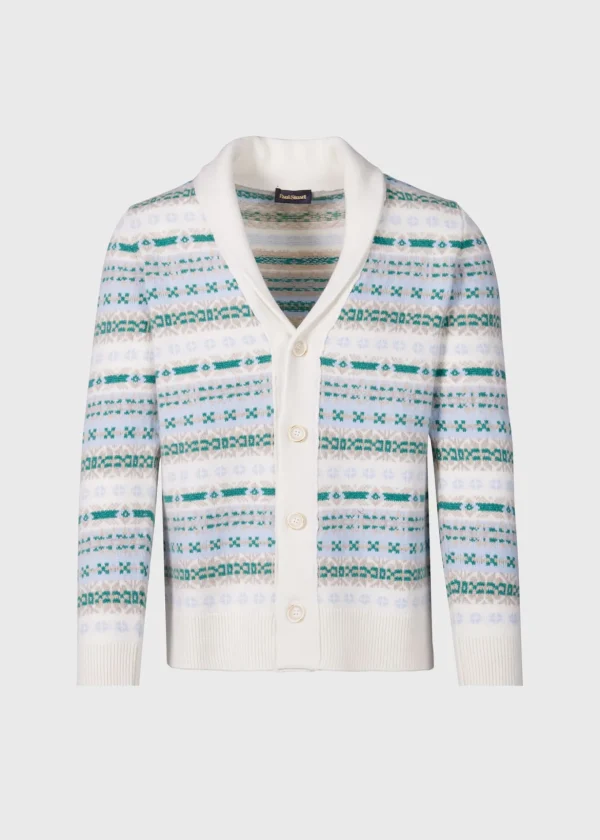 Fair Isle Button Front Cardigan
