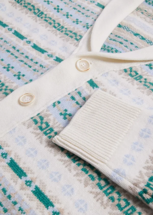 Fair Isle Button Front Cardigan
