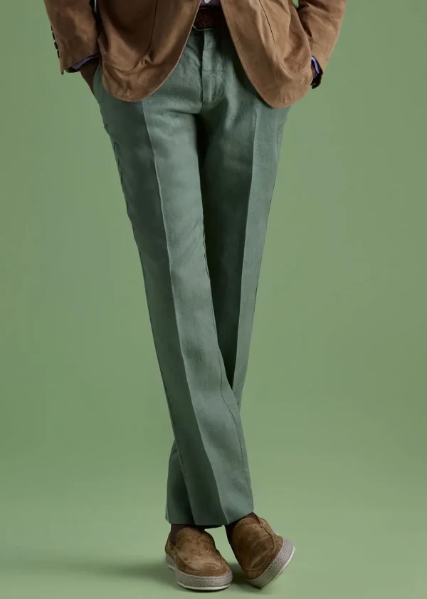 Garment Washed Linen Pant