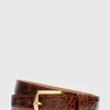 Glazed Alligator Belt
