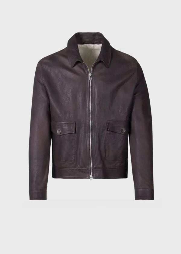 Leather Bomber Jacket