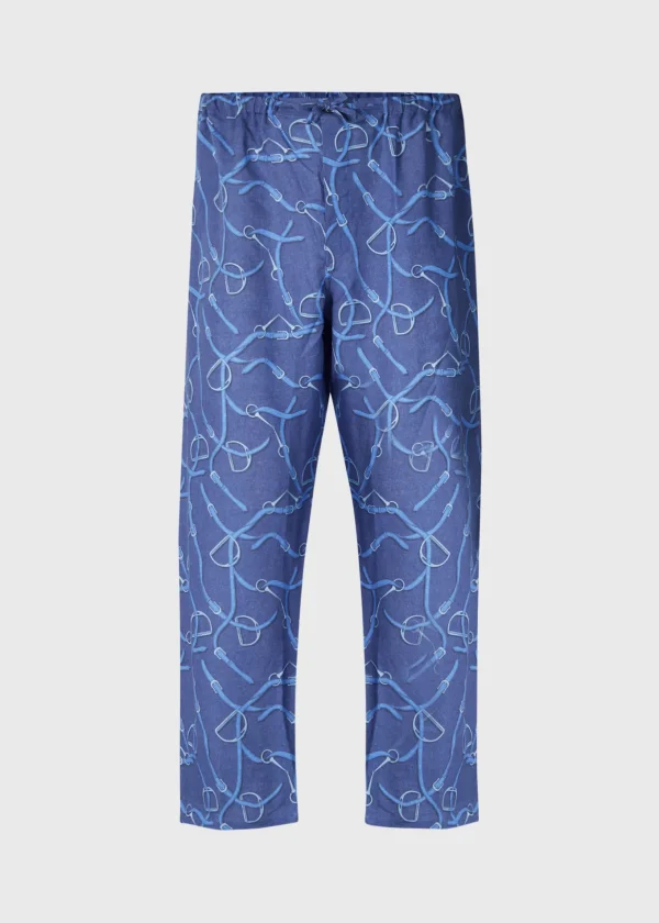Linen Equestrian Print Pajama