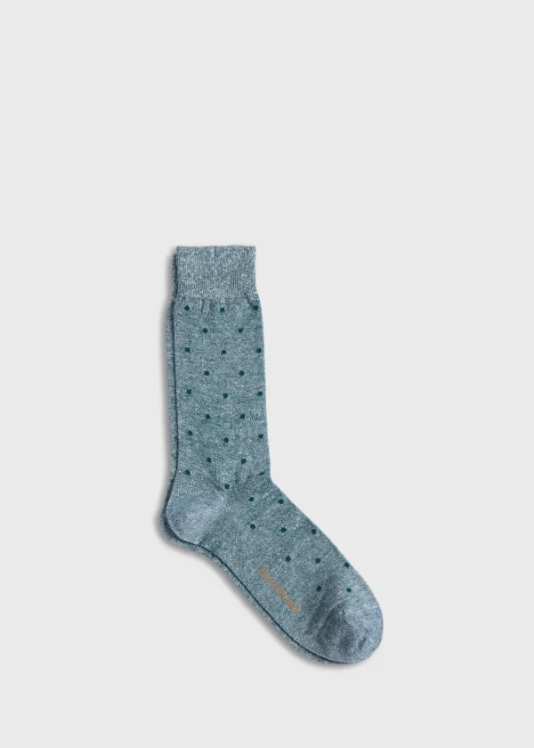 Linen Mélange Dotted Sock