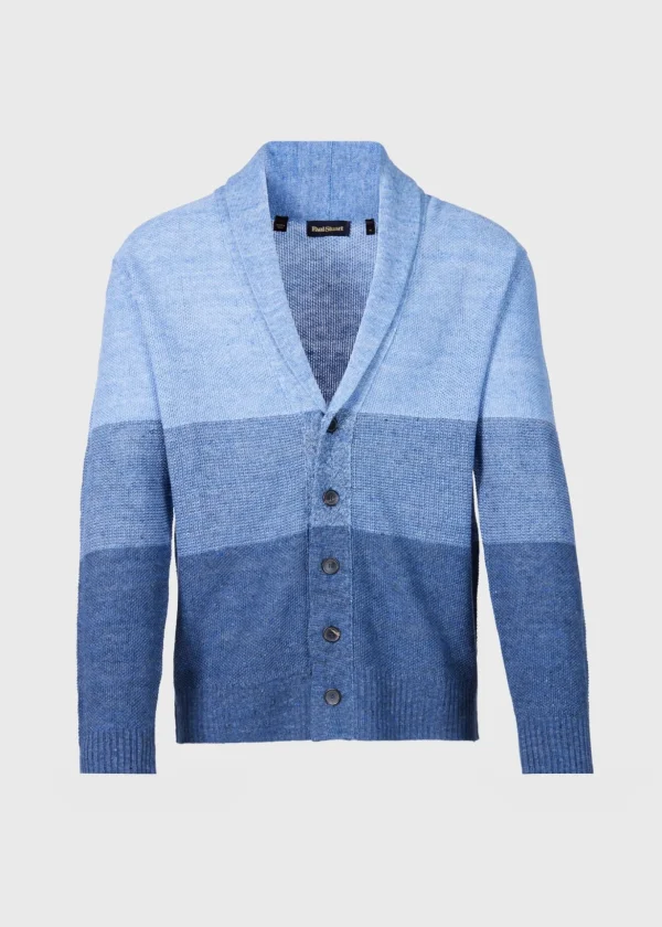 Linen Rice Stitch Dégradé Cardigan