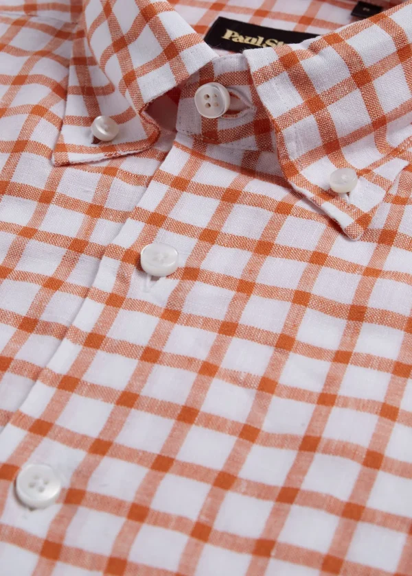 Linen Windowpane Sport Shirt