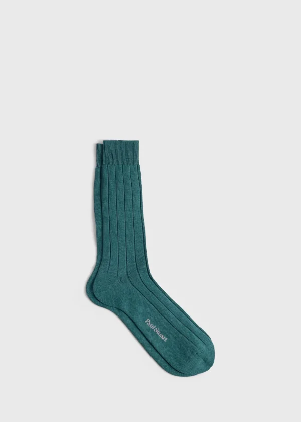 Mercerized Cotton Ribbed Sock