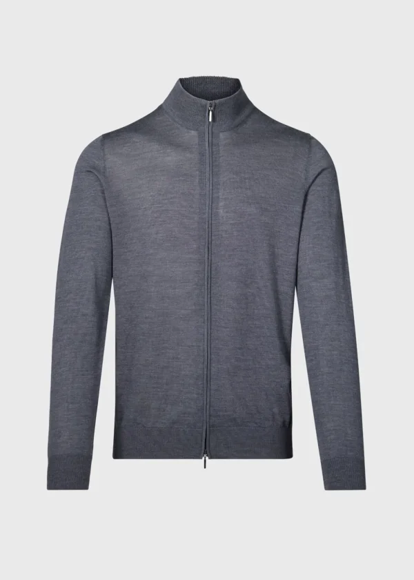 Merino Wool Full Zip Cardigan