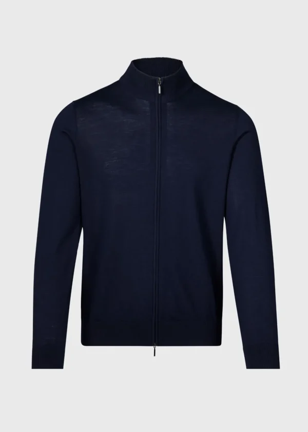 Merino Wool Full Zip Cardigan