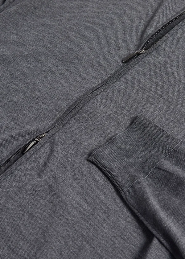 Merino Wool Full Zip Cardigan