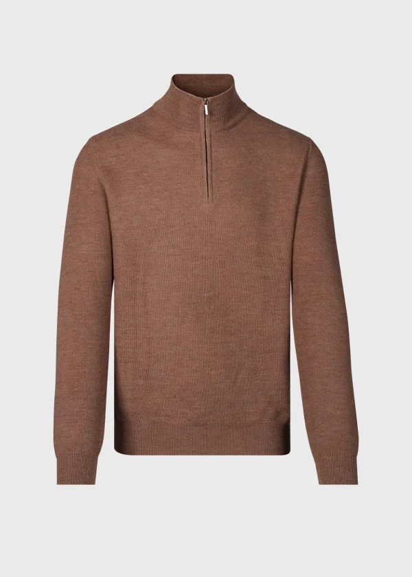 Merino Wool Quarter Zip Pullover