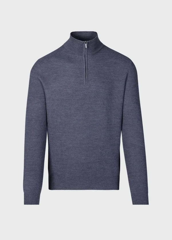 Merino Wool Quarter Zip Pullover