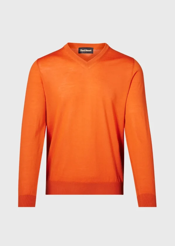 Merino Wool V-neck Sweater