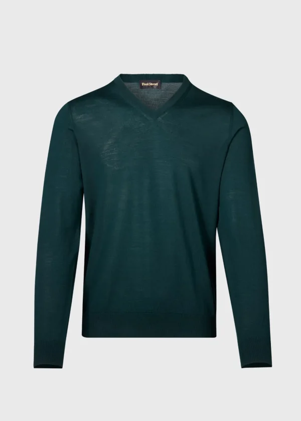 Merino Wool V-neck Sweater