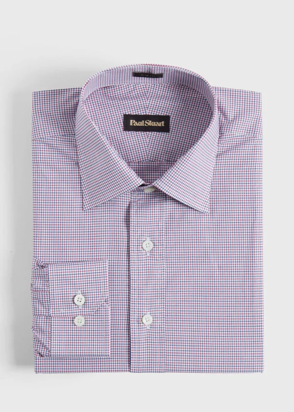 Micro Check Slim Fit Dress Shirt