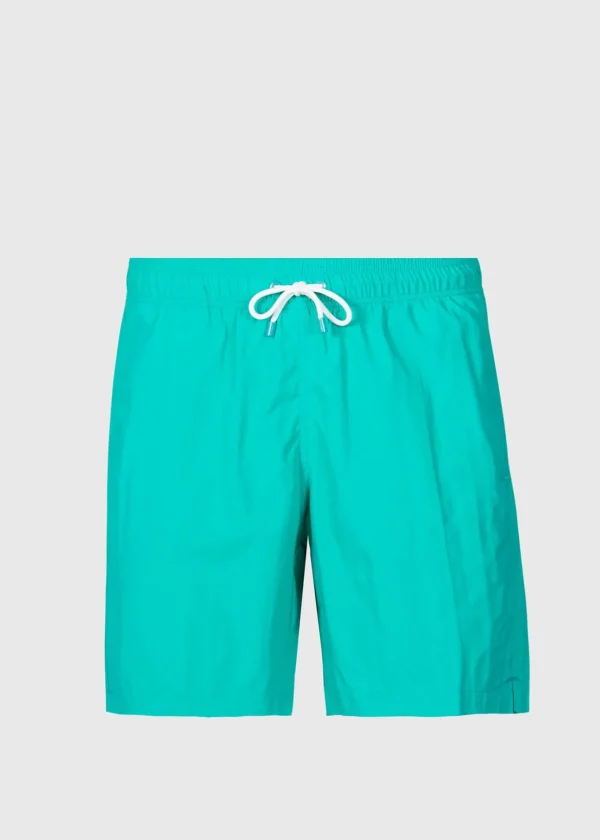 Nylon Solid Color Swim Trunk