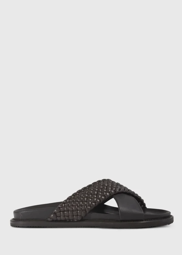 Palau Woven Leather Slide