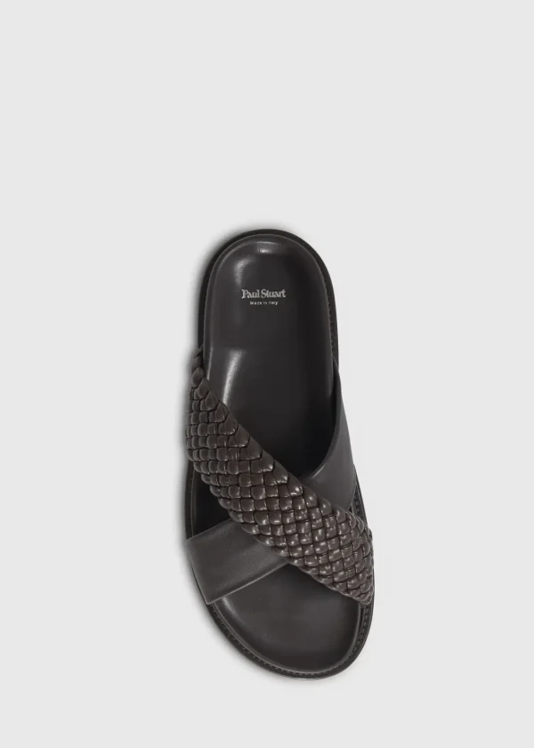 Palau Woven Leather Slide