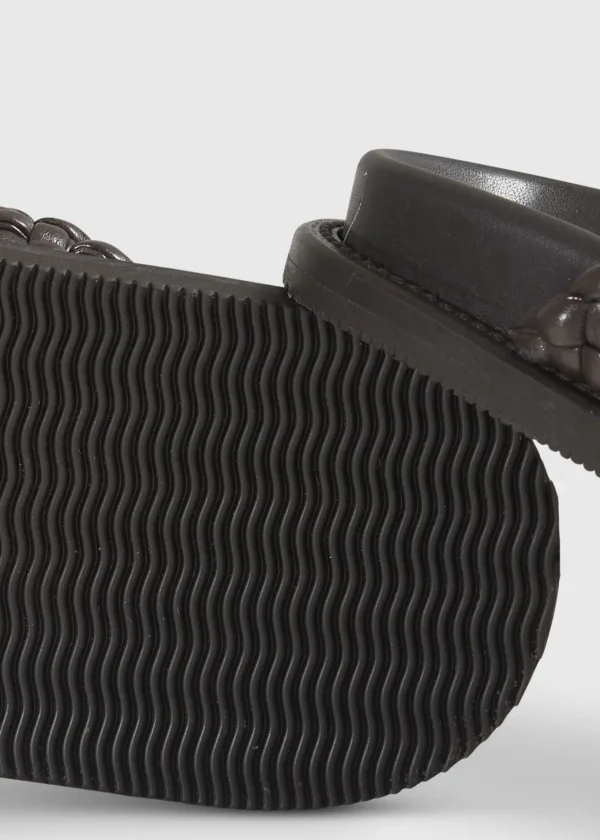 Palau Woven Leather Slide