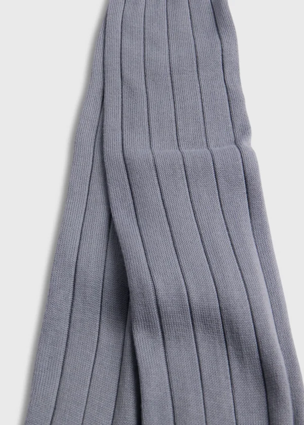 Pima Cotton Wide Rib Sock