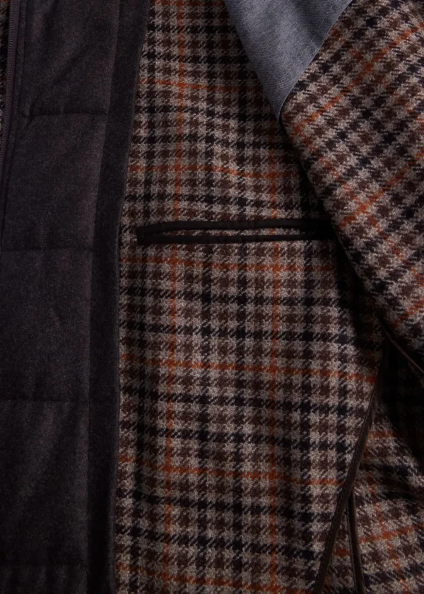 Plaid Jacket WithRemovable Vest