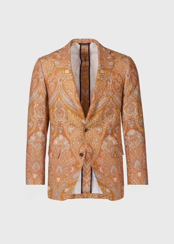 Printed Paisley Linen Jacket