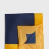 Printed Silk Color Block Pocket Square