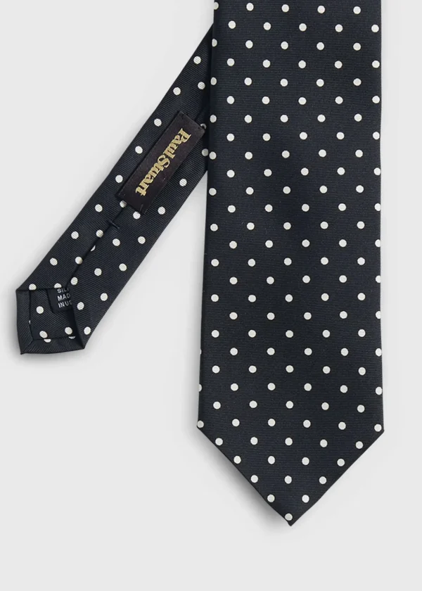 Printed Silk Dot Tie