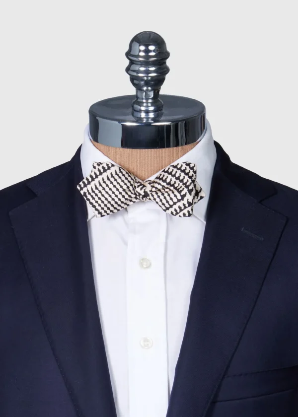 Printed Silk Glen Plaid Bow Tie