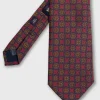 Printed Silk Madder Medallion Tie