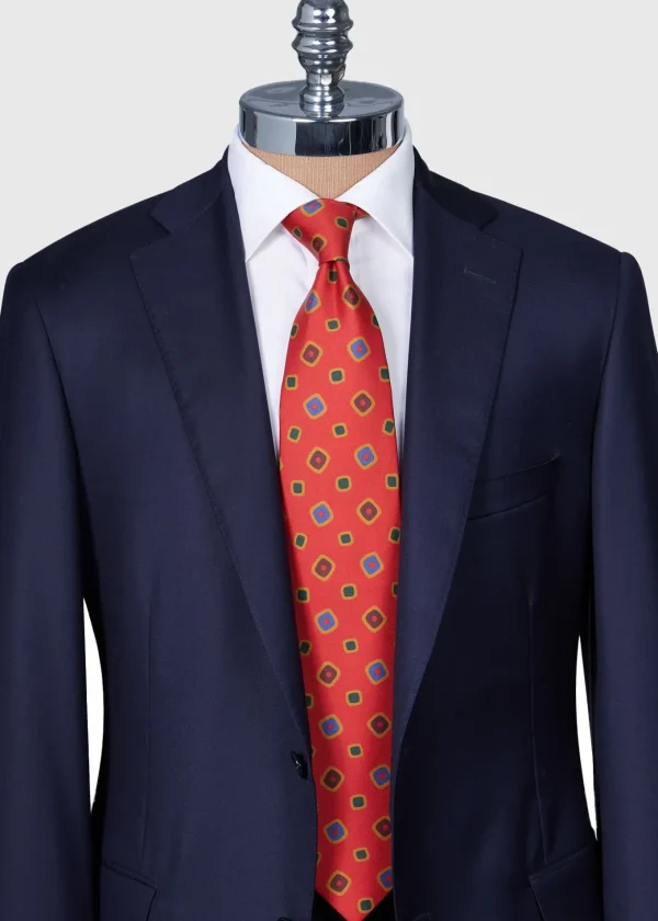 Printed Silk Tossed Square Tie