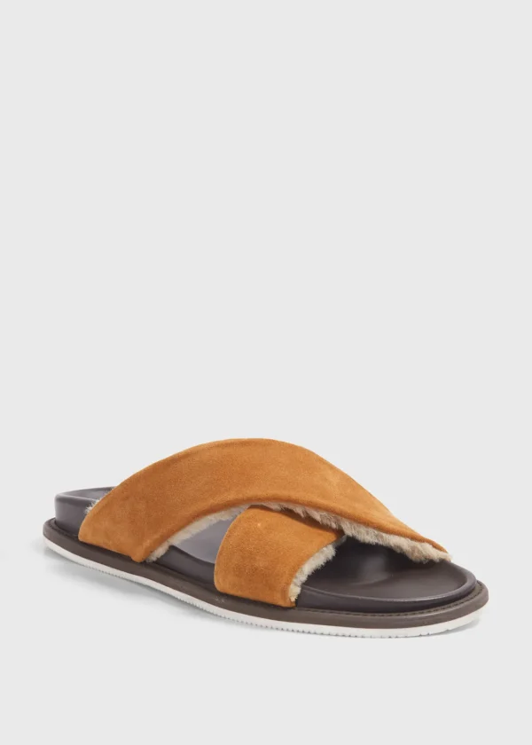 Punta III Shearling Crossover Slide
