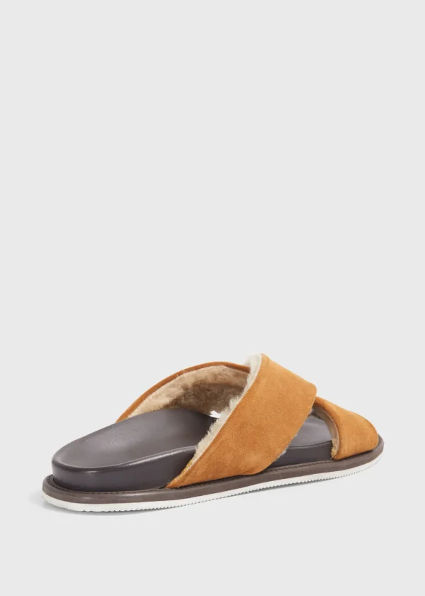Punta III Shearling Crossover Slide