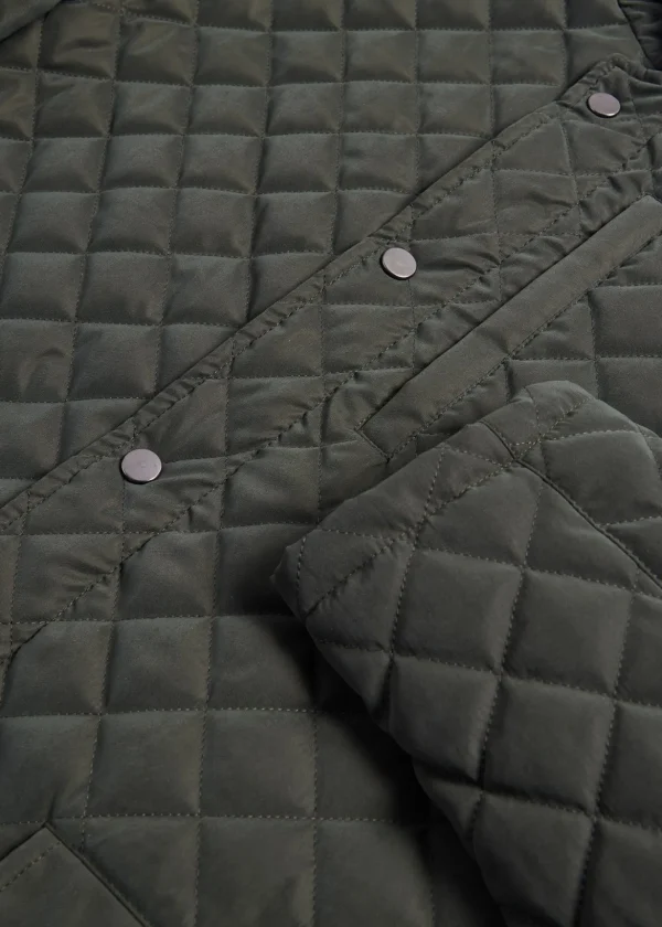 Quilted Jacket With Suede Trim