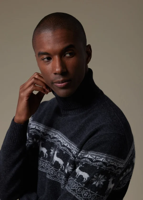 Reindeer & Snowflake Turtleneck