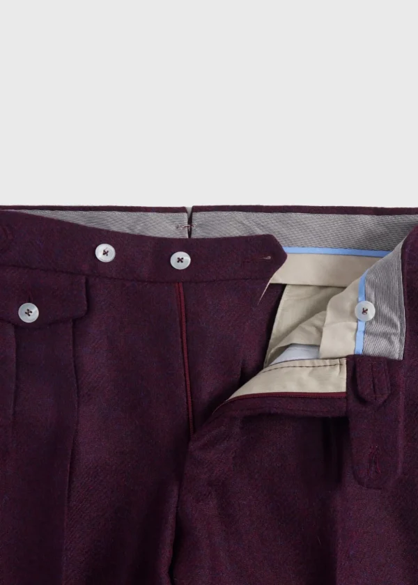 Shetland Wool French Pleat Trouser