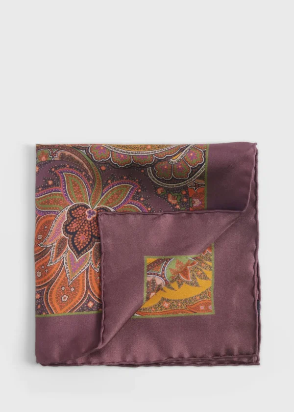 Silk Paisley Pocket Square