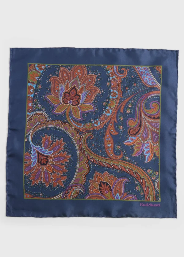 Silk Paisley Pocket Square