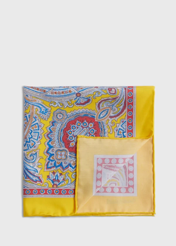 Silk Twill Paisley Pocket Square