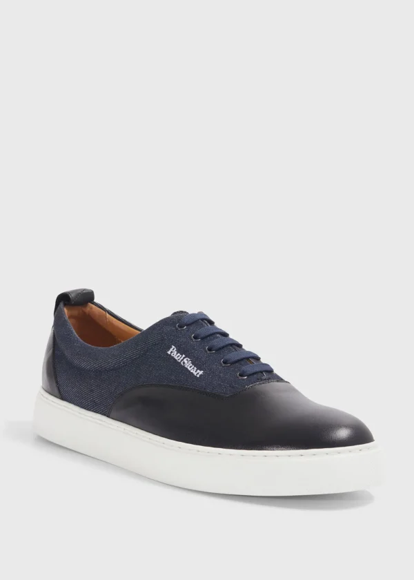 Star Leather And Denim Sneaker
