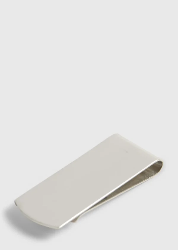Sterling SIlver Engine Turned Money Clip
