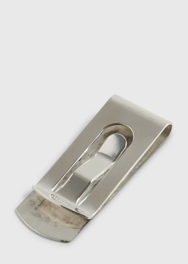 Sterling SIlver Engine Turned Money Clip