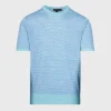 Striped Short Sleeve Linen Crewneck